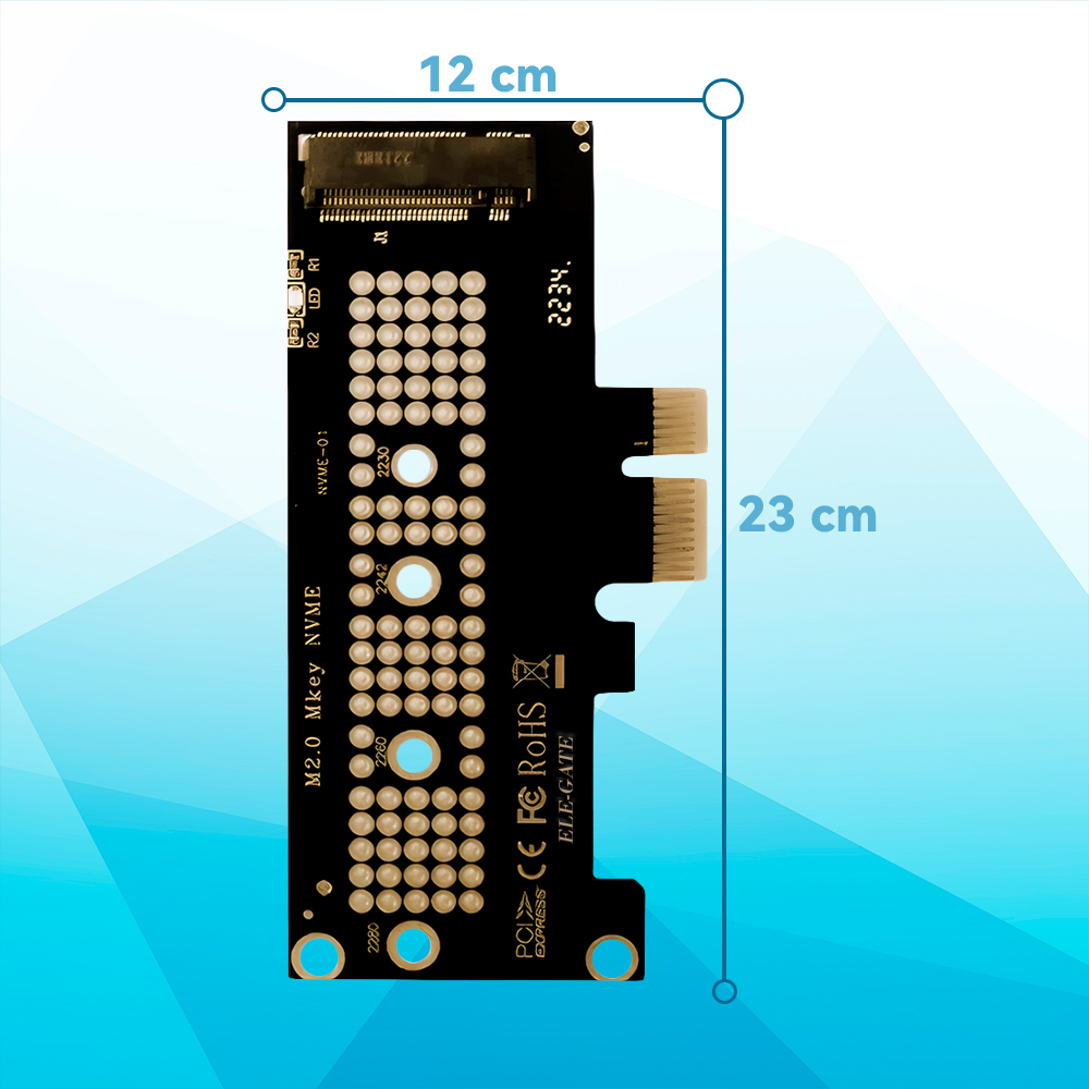 Tarjeta Adaptador PCIe a M.2 NVMe / NGFF y PCI-E 3.0carril a M.2 NGFF M - Image 4