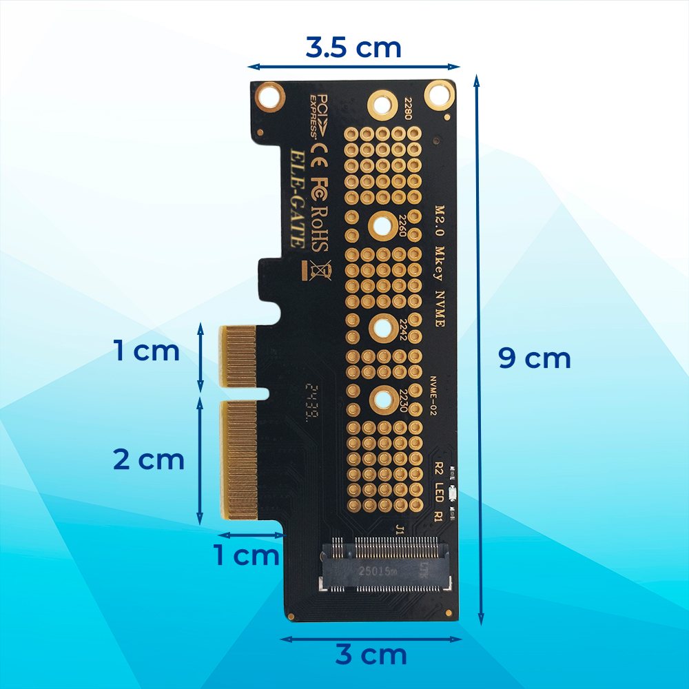 Tarjeta Adaptador PCIe a M.2 NVMe / NGFF y PCI-E 3.0carril a M.2 NGFF M - Image 5
