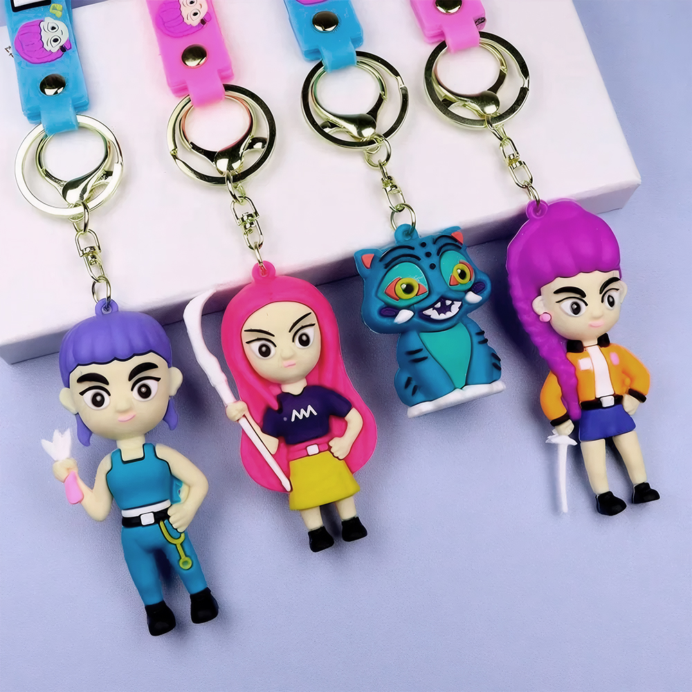 Llavero de Goma K-Pop Demon Hunter – Diseño Pop y Colores Divertidos - Image 2