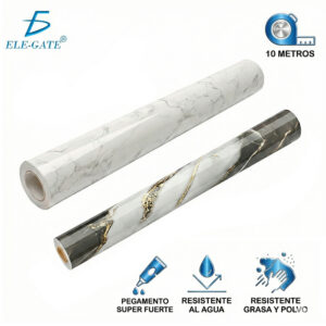 Papel Adhesivo de Mármol Brillo Alto Para Cocina Mesa