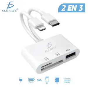 Lector de Tarjetas SD y TF Type-C/Lightning | Transferencia Rápida para Fotos y Videos