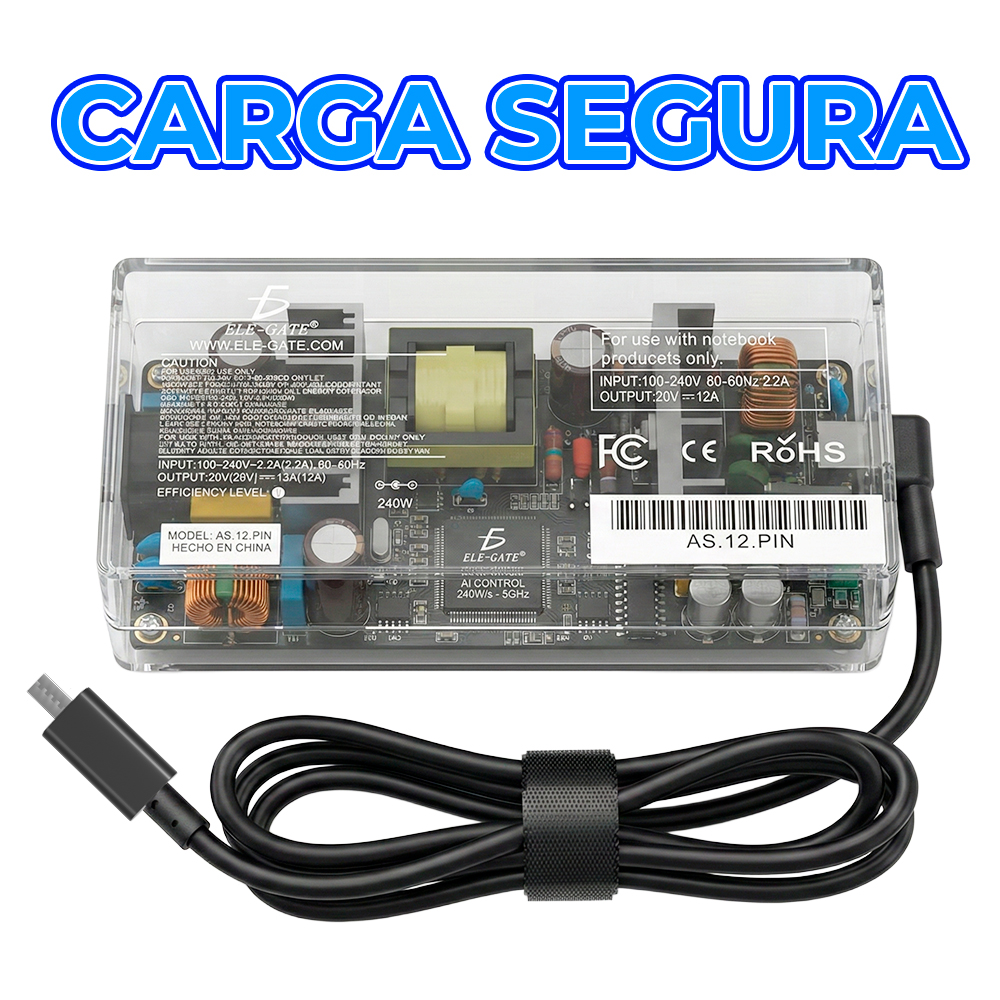 Cargador para Laptop ASUS ROG 240W 20V 12A Conector Rectangular - Image 3