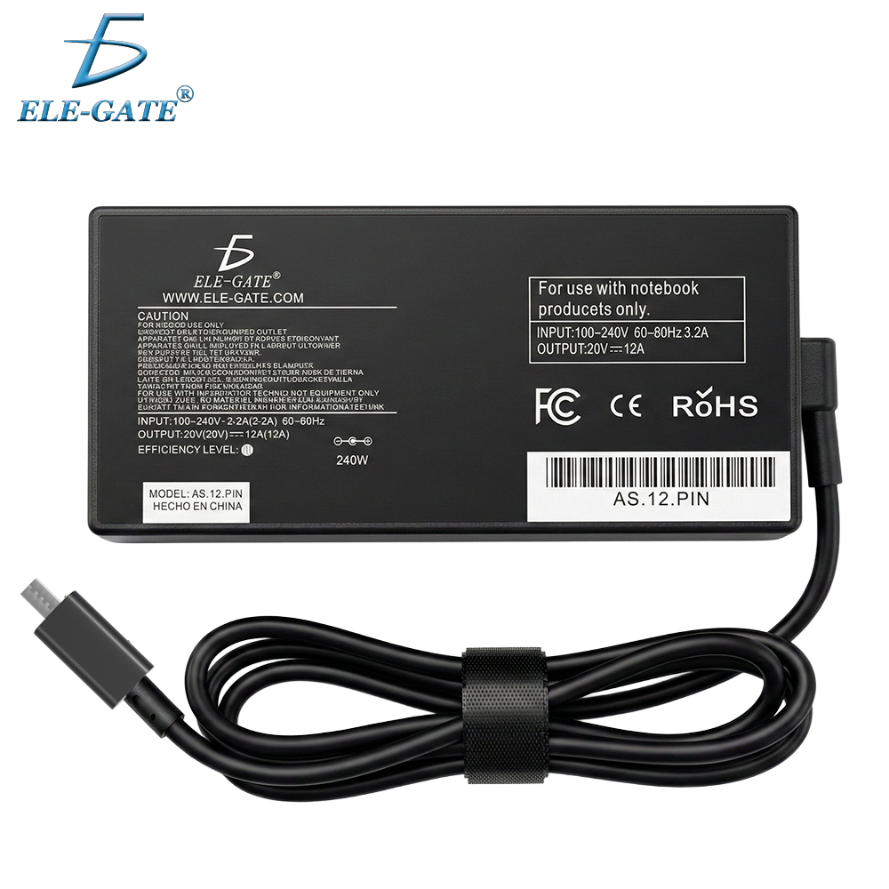 Cargador para Laptop ASUS ROG 240W 20V 12A Conector Rectangular