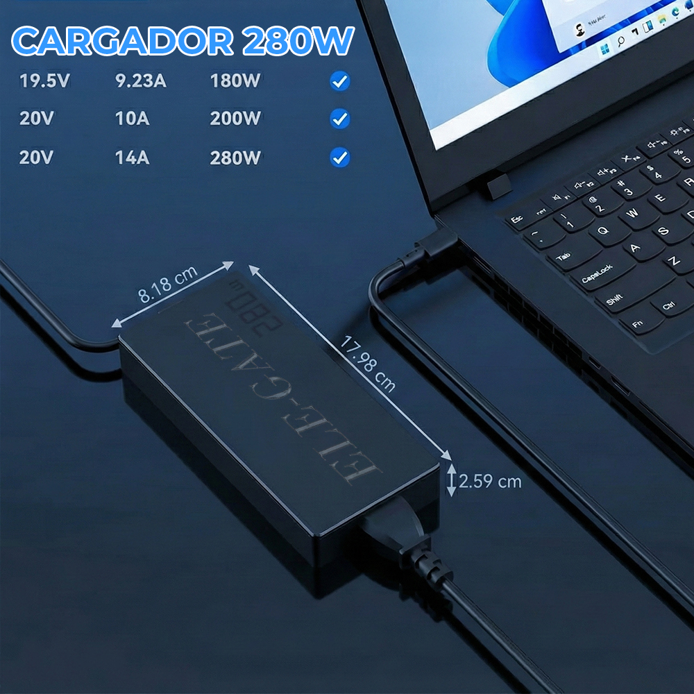 Cargador para Laptop ASUS 280W 20V 14A Conector Rectangular - Image 4