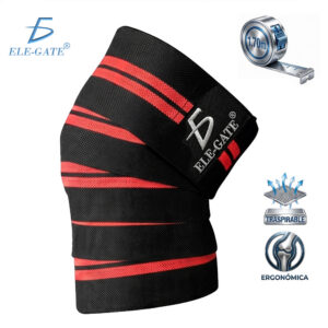 Rodilleras Elásticas para Levantamiento de Pesas 1.70 m x 8 cm, Knee Wraps de Alta Compresión, Soporte de Rodilla para Sentadillas, Crossfit, Gym, Powerlifting y Entrenamiento Funcional para Hombre y Mujer