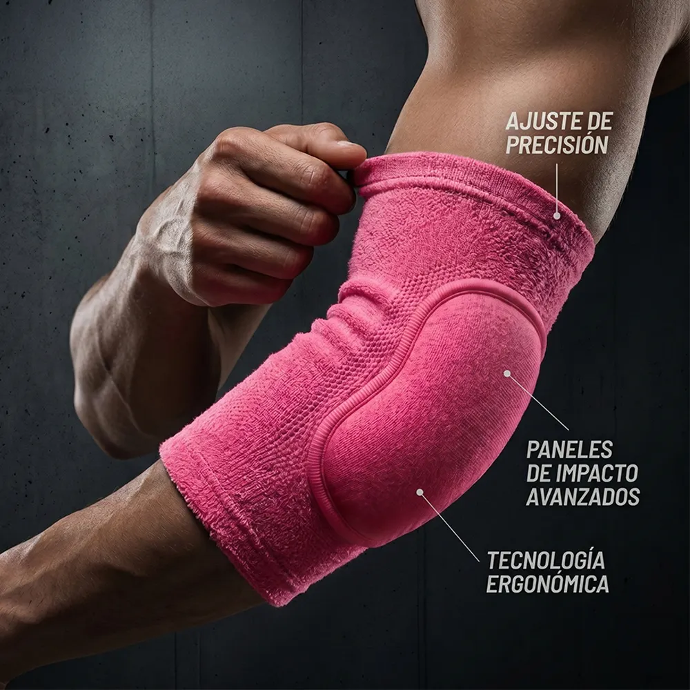 Coderas Deportivas Antideslizantes con Almohadilla de Espuma Elbow Pads para Gimnasio Baile Fitness - Imagen 4