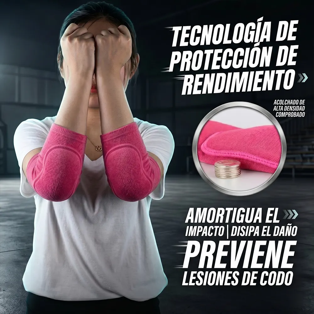 Coderas Deportivas Antideslizantes con Almohadilla de Espuma Elbow Pads para Gimnasio Baile Fitness - Imagen 2