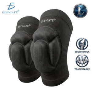 Rodilleras Deportivas Antigolpes con Almohadilla Gruesa, Soporte de Rodilla Elástico y Transpirable, Protector para Baloncesto, Voleibol, Fútbol, Running, Baile y Ciclismo, Unisex