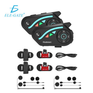 Par de Manos Libres Intercomunicador Bluetooth para Casco de Moto