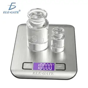 Báscula Digital de Cocina de Acero Inoxidable – Precisión de 1 g, Capacidad de 10 kg, Pantalla LCD
