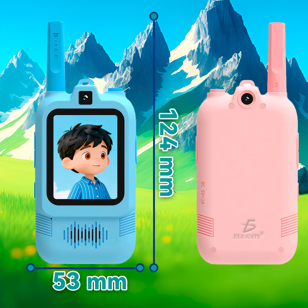 Par de Walkie Talkies para Niños Recargables con Videollamada y Doble Cámara - Image 4