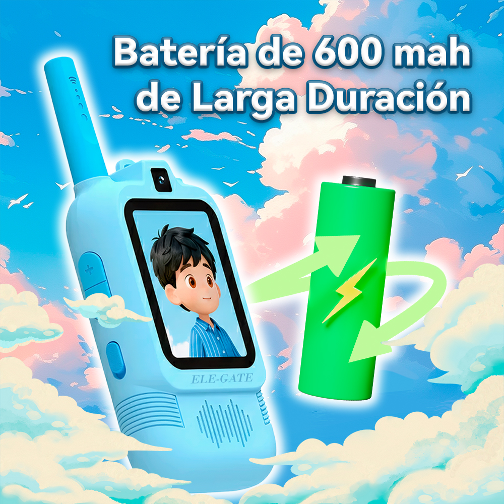 Par de Walkie Talkies para Niños Recargables con Videollamada y Doble Cámara - Image 3