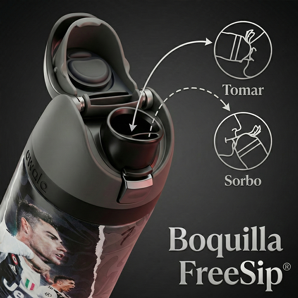 Botella Térmica Deportiva Messi y Cristiano Ronaldo 1000 ml – Acero Inoxidable con Popotes y Aislamiento 24 Horas - Image 10