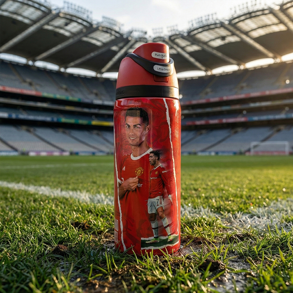 Botella Térmica Deportiva Messi y Cristiano Ronaldo 1000 ml – Acero Inoxidable con Popotes y Aislamiento 24 Horas - Image 5