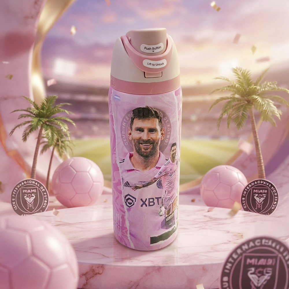 Botella Térmica Deportiva Messi y Cristiano Ronaldo 1000 ml – Acero Inoxidable con Popotes y Aislamiento 24 Horas - Image 7