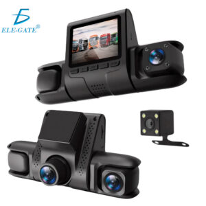 Cámara para Auto 4 Canales 360° 1080P HDR Dash Cam Frontal Trasera Lados e Interior