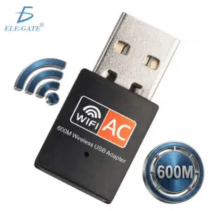 Adaptador WiFi USB AC600 para PC 2.4GHz/5GHz Compatible con Windows/Mac/Linux