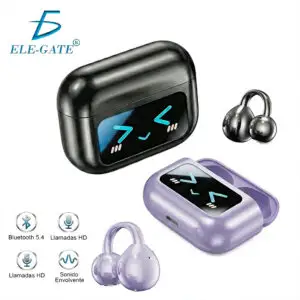 Auriculares Inalámbricos de Clip Abierto Bluetooth 5.4 con Pantalla LED Táctil