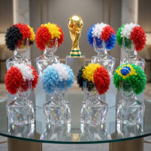 Peluca Mundialista con Colores de Selecciones ⚽