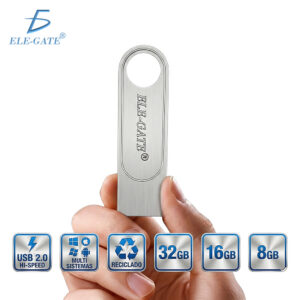 Memoria USB Mini Metálica – 8GB / 16GB / 32GB Conectores USB 2.0