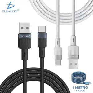 Cable USB-A a USB-C 2A de 1 Metro | Silicona Flexible y Cobre