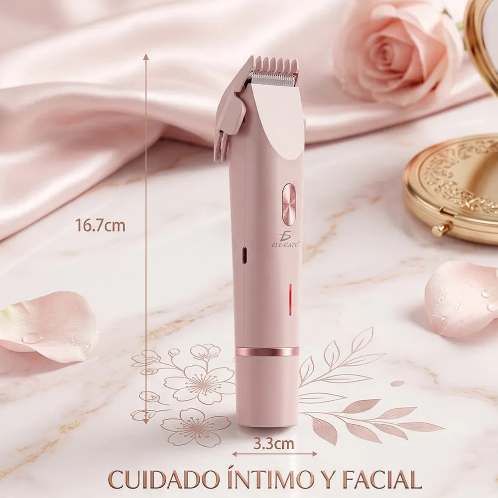 Rasuradora Electrica 2 en 1 Corporal y Facial, Recortadora de Bikini Impermeable IPX7, Carga USB Type-C - Imagen 5