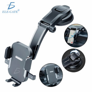 Soporte para Celular Auto 980° con Ventosa Ultra Fuerte, Giro 360° y Bloqueo Automático