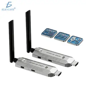 Kit HDMI Inalámbrico 5G 1080P@60Hz Plug & Play para Laptop PC TV Proyector y Streaming 200M