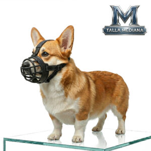Bozal de Canasta para Perros - Evita Ladridos, Mordeduras talla M