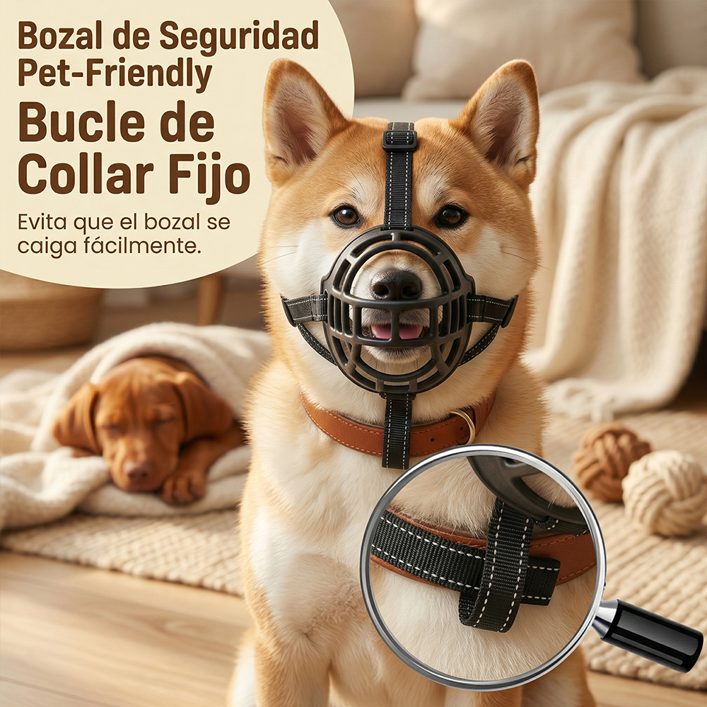 Bozal de Canasta para Perros - Evita Ladridos, Mordeduras talla M - Image 5