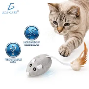Ratón Interactivo Recargable USB para Gatos con Movimiento Automático