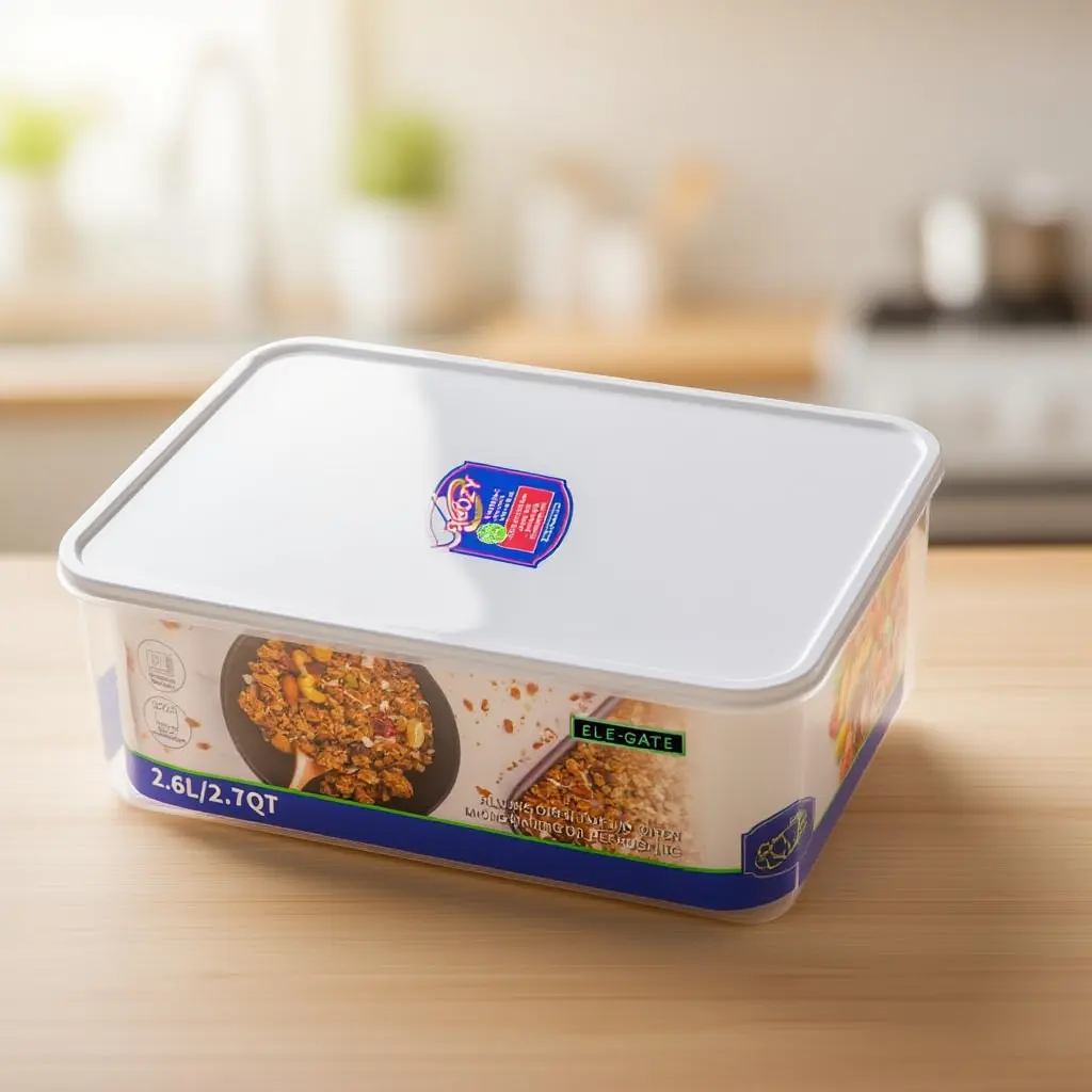 Contenedor Rectangular Transparente de 2600 ml con Tapa - Imagen 2