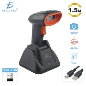 Escáner 1D/2D/QR Bluetooth, 2.4G y USB con Base de Carga