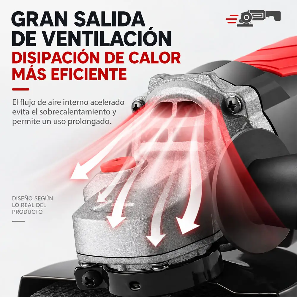 Esmeril angular inalámbrico para discos de 125 mm - Imagen 5