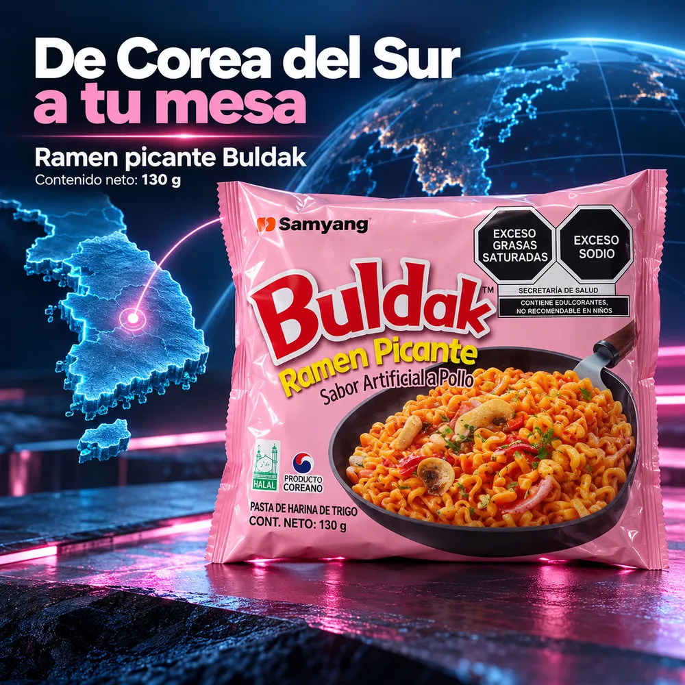 Buldak Ramen Picante Sabor a Pollo, 130 g - Imagen 2