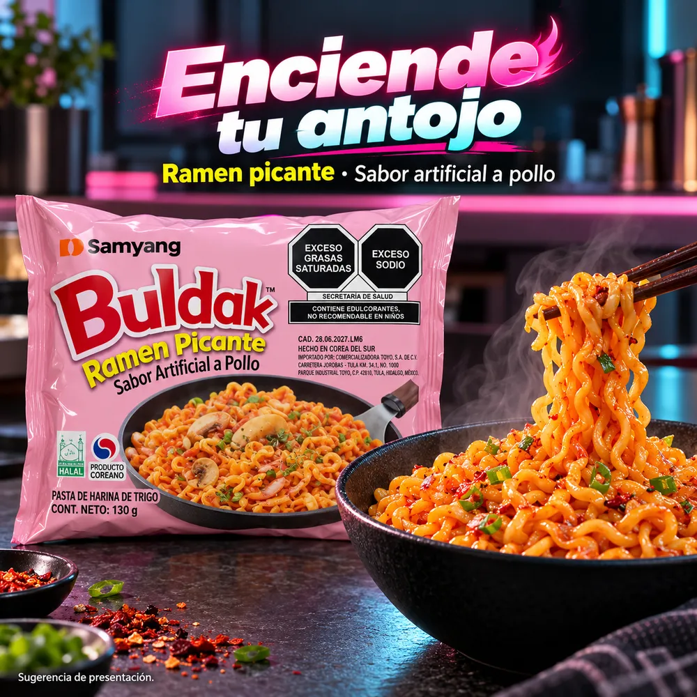 Buldak Ramen Picante Sabor a Pollo, 130 g - Imagen 4