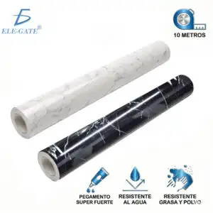 Papel Adhesivo de Mármol Brillo Alto  Para Cocina  Mesa