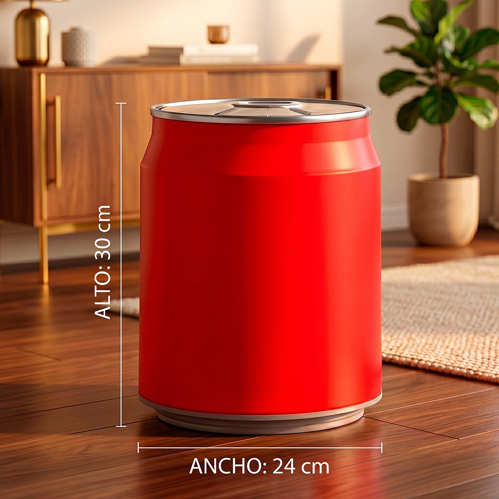 Bote de Basura Plástico 13L con Tapa de Presión Tipo Botella Diseño Tipo Lata de Refresc - Image 4