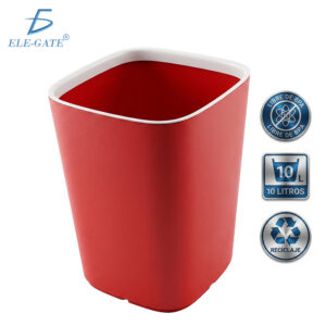 Bote de Basura 10L con Tira Oculta para Bolsa Plástico Reciclable Libre de BPA