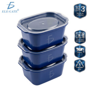 Paquete de 3 Envases Multiusos de 350 ml Aptos para Lavavajillas y Refrigerador