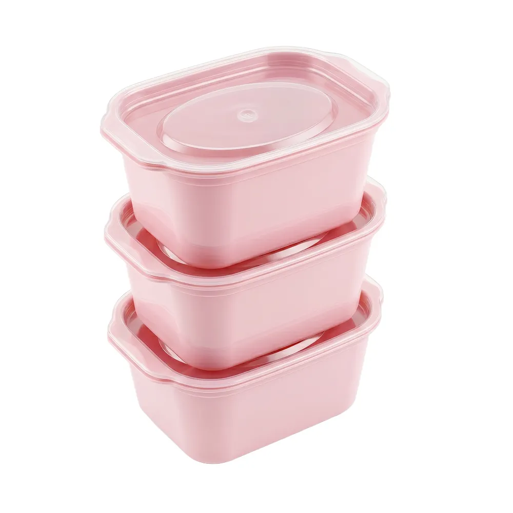 Paquete de 3 Envases Multiusos de 350 ml Aptos para Microondas Alimentos en Colores Sólidos - Imagen 3