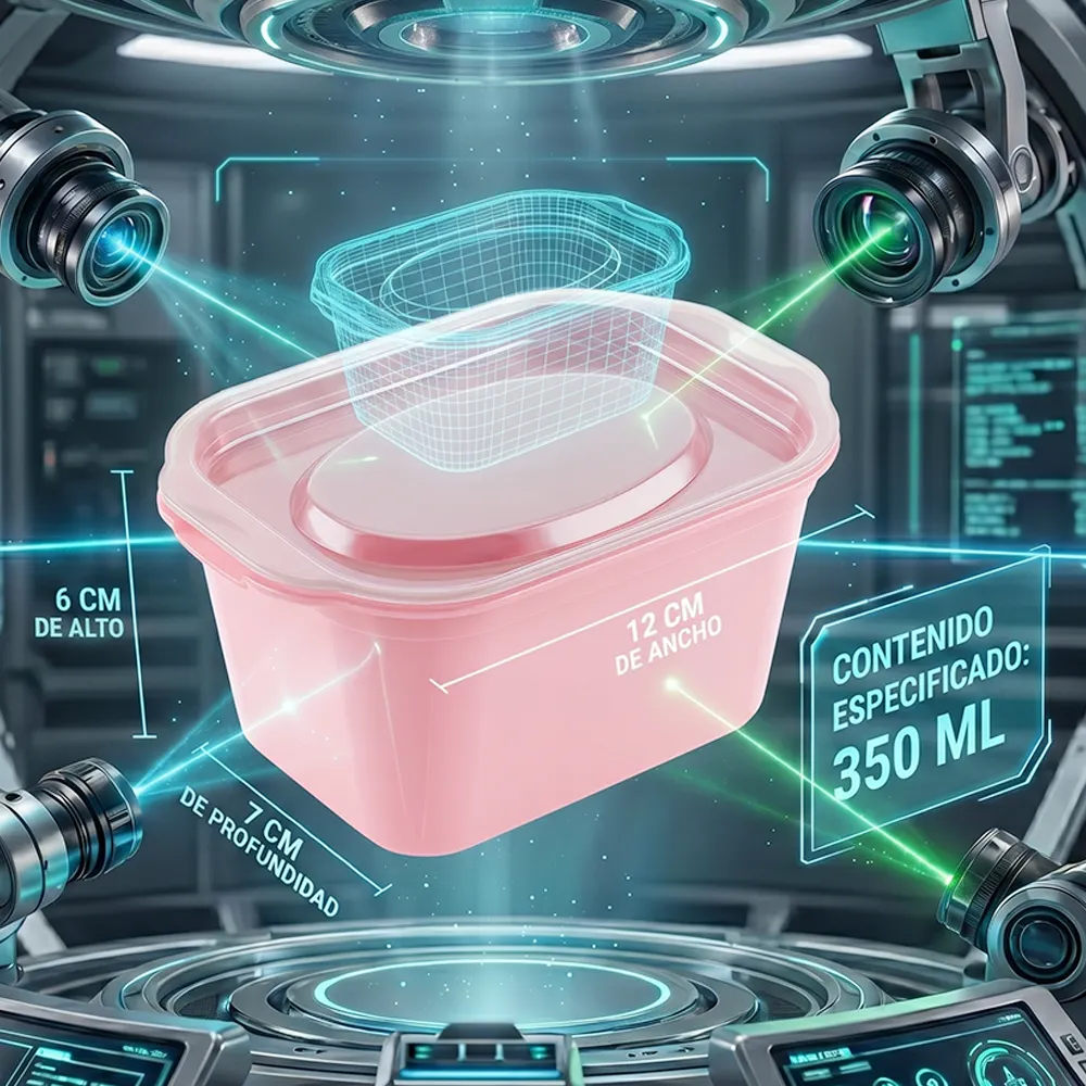 Paquete de 3 Envases Multiusos de 350 ml Aptos para Microondas Alimentos en Colores Sólidos - Imagen 4