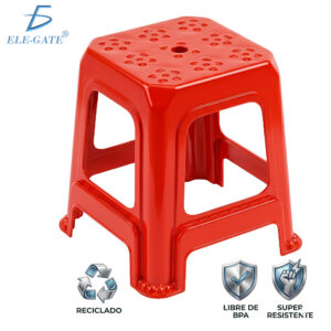 Banco de Plástico Resistente Libre de BPA Diseño Moderno y Durable