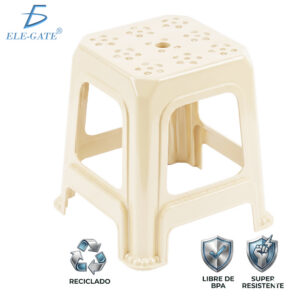 Banco de Plástico Resistente Libre de BPA para Hogar Fiestas y Uso Diario Colores Sólidos