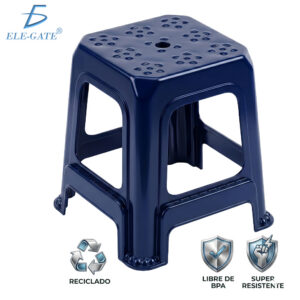 Banco de Plástico Resistente Libre de BPA para Hogar Fiestas y Uso Diario Colores Sólidos