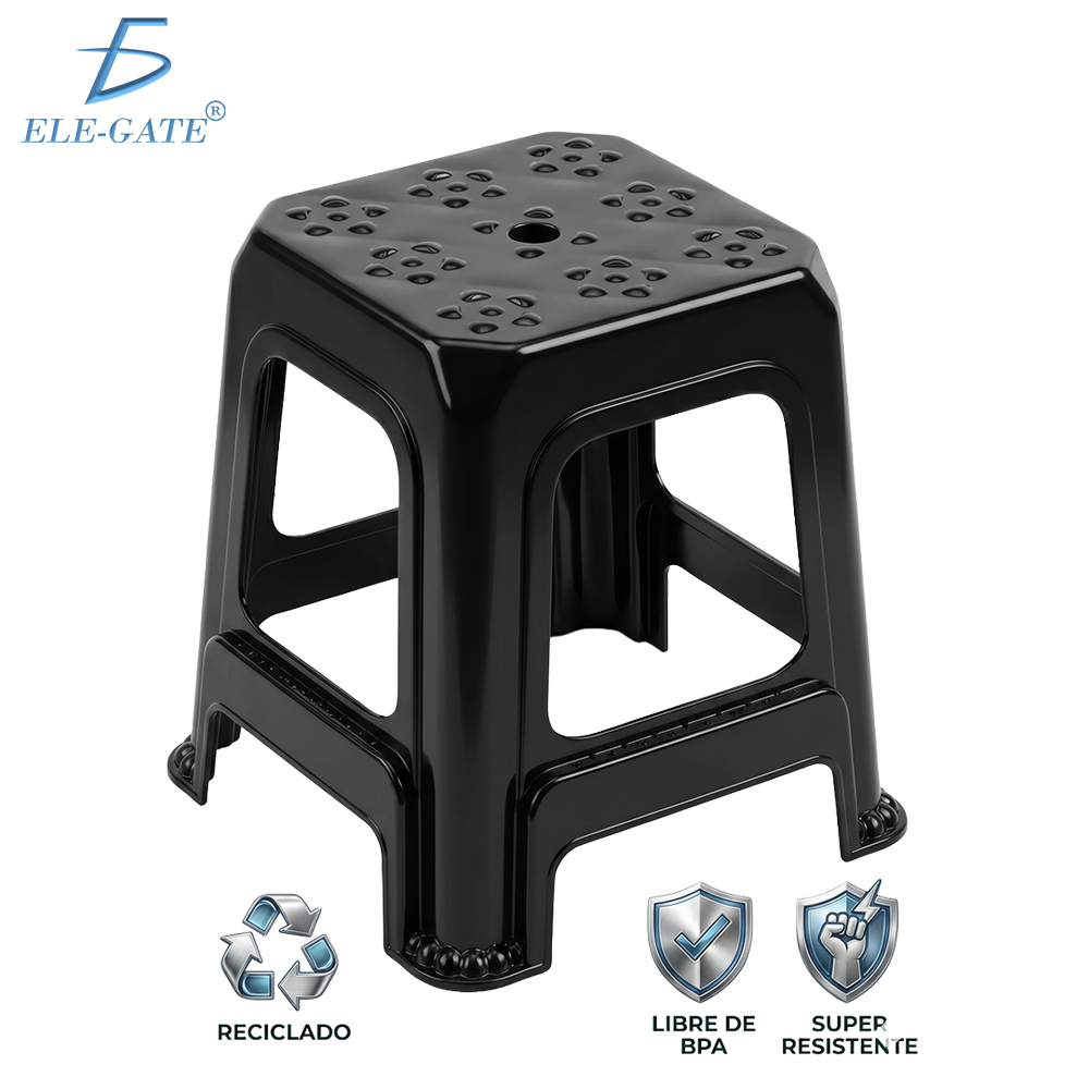 Banco de Plástico Resistente Libre de BPA PP Reforzado 25% Diseño Moderno y Durable