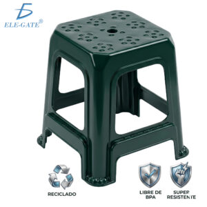 Banco de Plástico Resistente Libre de BPA Hogar Fiestas y Uso Diario Colores Sólidos