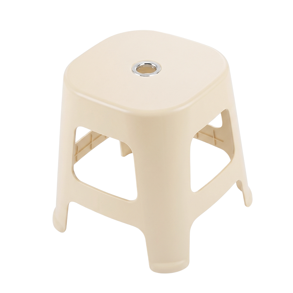 Banco Apilable de Plástico color Beige Soporta 280 kg Compacto 31x31x31 cm - Image 3