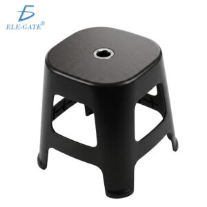 Banco Apilable de Plástico Negro de Alta Resistencia 280 kg 31x31x31 cm