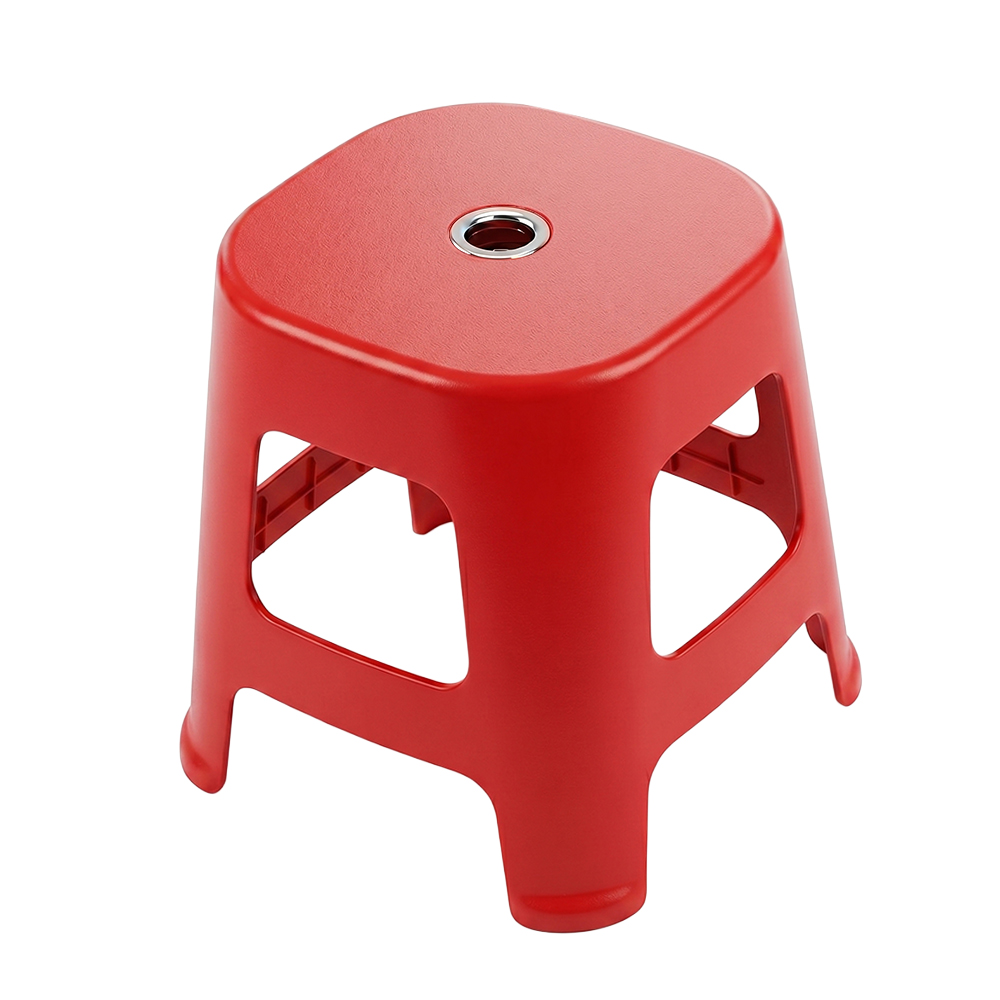 Banco Apilable de Plástico Rojo de Alta Resistencia – Soporta 280 kg 31x31x31 cm - Image 3